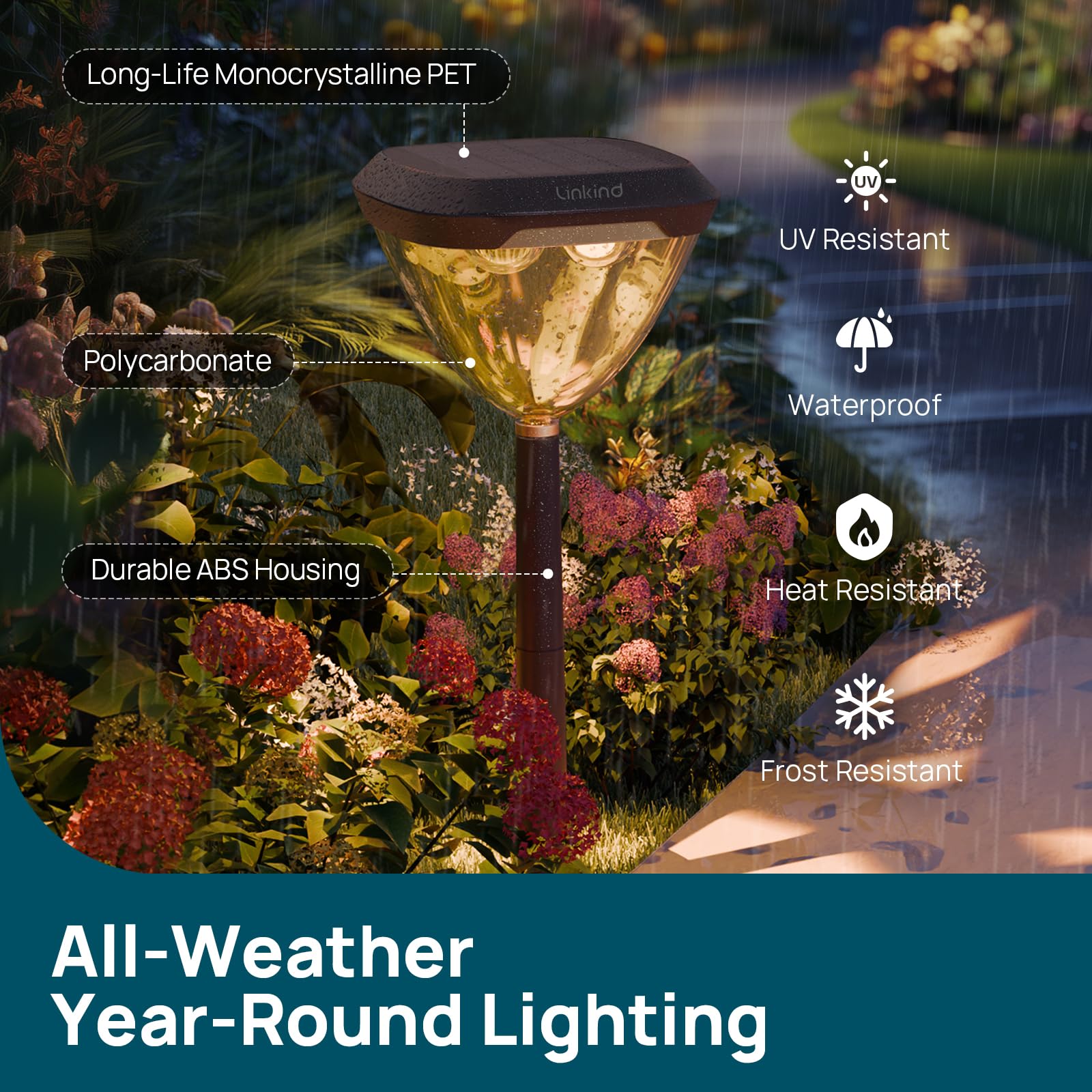 Linkind SP6 weatherproof ABS housing withstands outdoor conditions