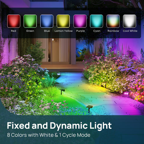 Linkind StarRay RGB spot light wall mount enables flexible garden lighting.