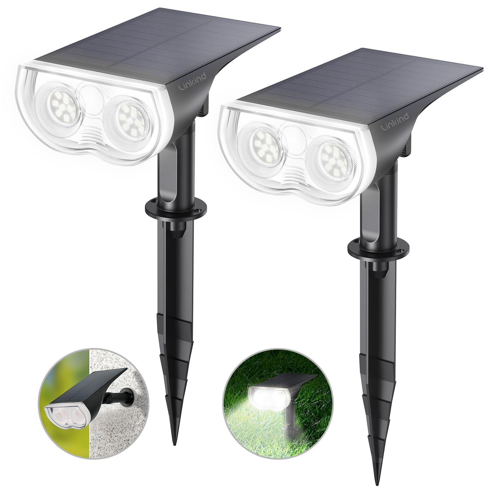 Linkind StarRay solar panel adjustable for precise spotlighting on outdoor spaces