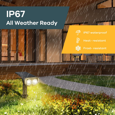 Linkind StarRayS IP67 weatherproof spotlight ready for all weather.
