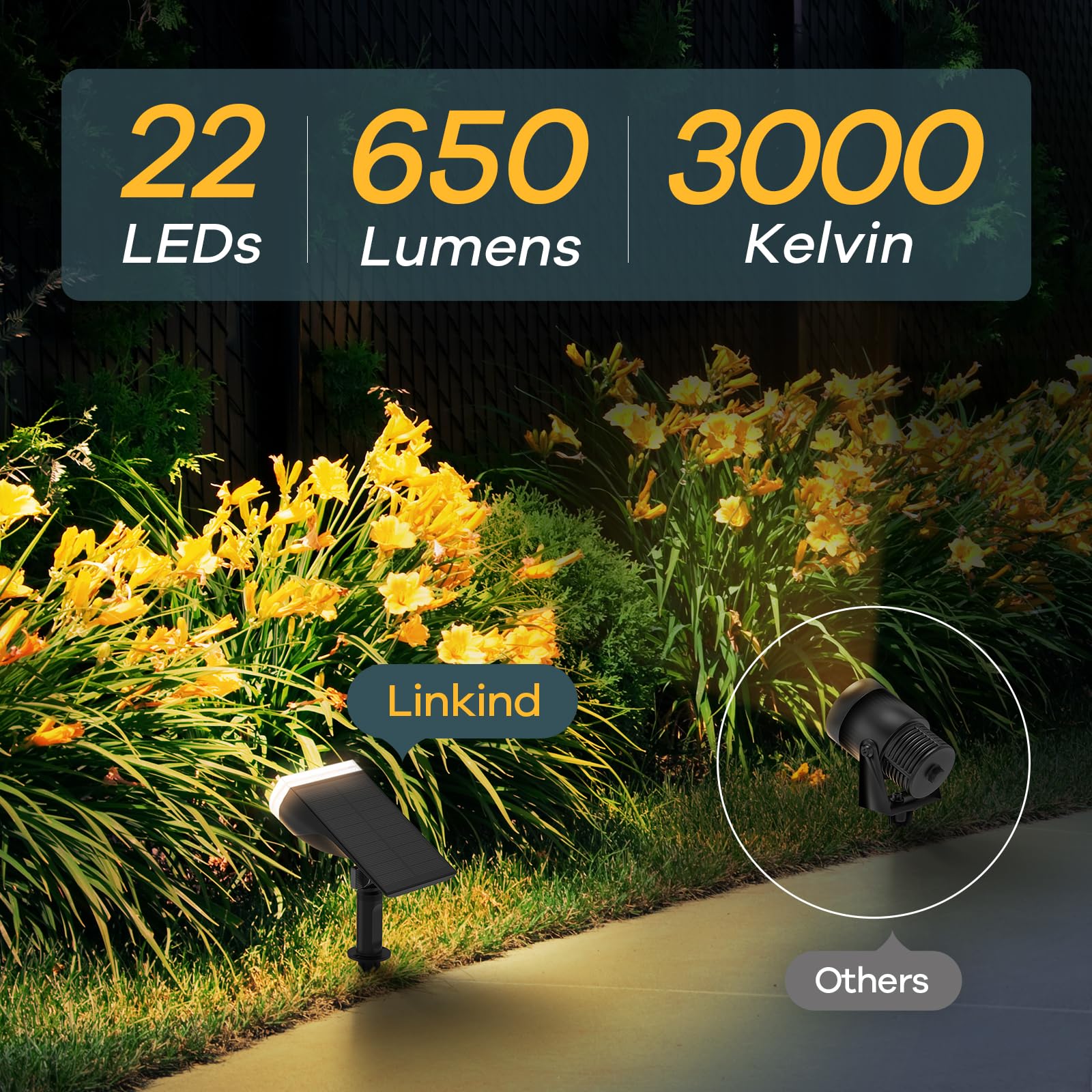 Linkind StarRay IP65-rated fixture withstands rain and snow for reliability.