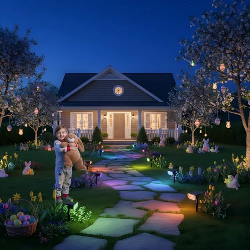 Linkind StarRay RGB stake setup for quick outdoor installation