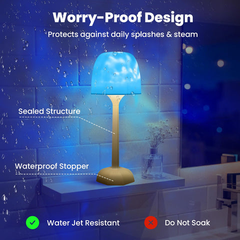 LINKOJI 4-in-1 shower lamp 16-color options illuminate mood and decor.