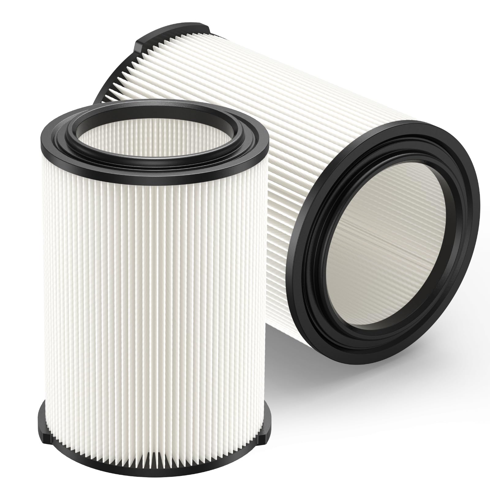 LINNIW VF4000 2pack filters front view shows RIDGID compatibility for versatile cleaning.