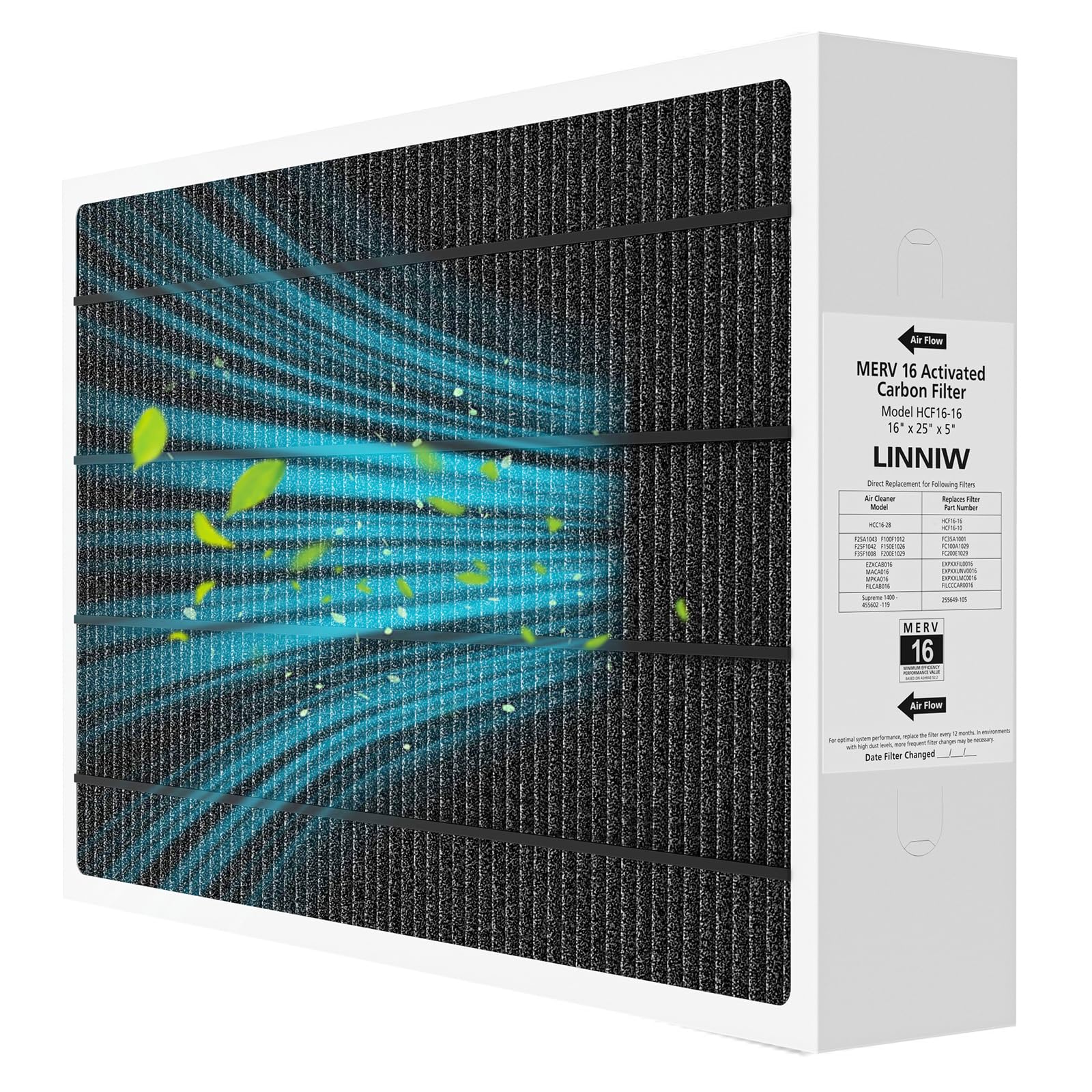 LINNIW X6672 filter compatibility chart for Lennox and Honeywell systems.