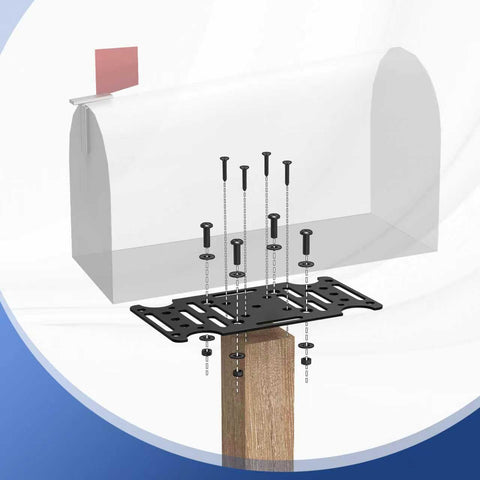 Linone 4 mm thick design strengthens mailbox support on posts.