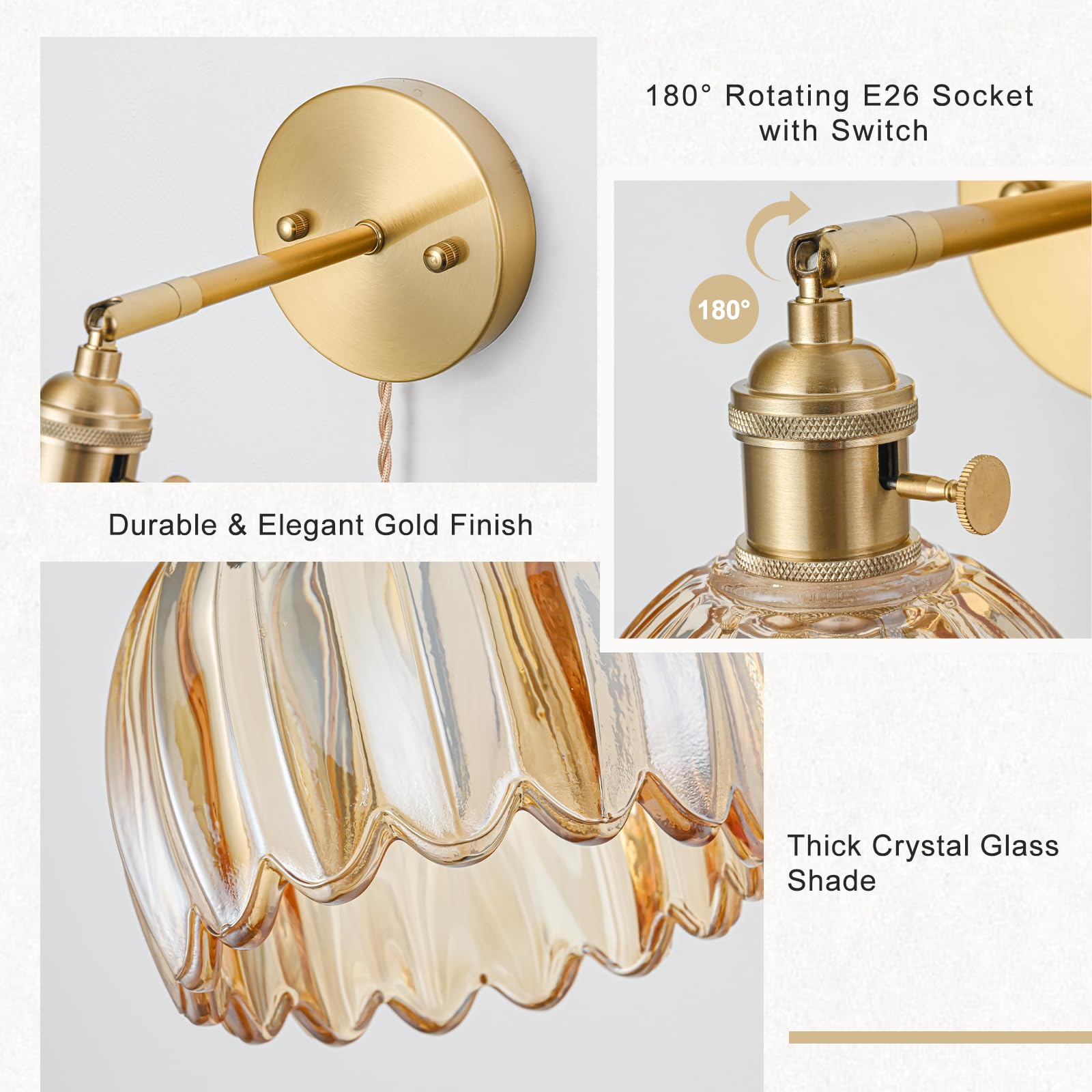 Amber glass glow diffuses softly for warm evenings