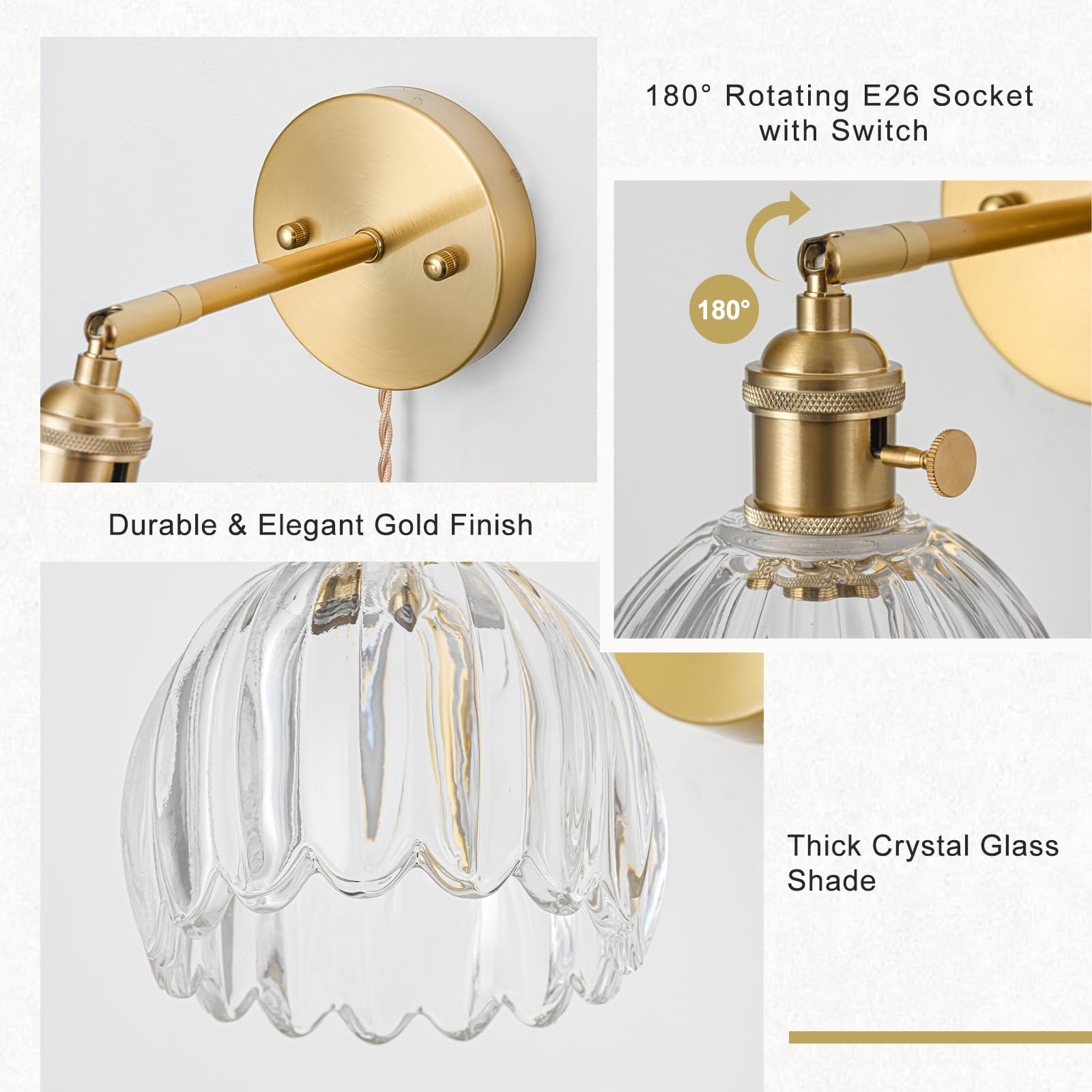 Close-up of LINSEEDS tulip glass shade showing clear, elegant curves.