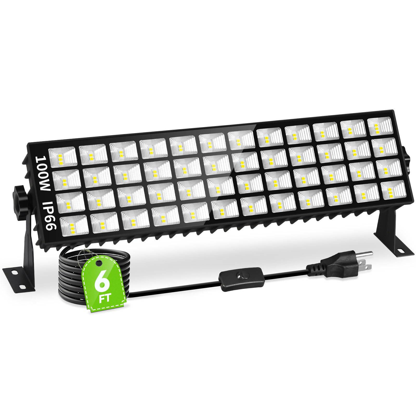 Linstaine 100W LED shop light bright daylight illumination for garages and workshops.