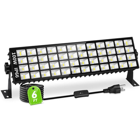 Linstaine 100W LED shop light bright daylight illumination for garages and workshops.