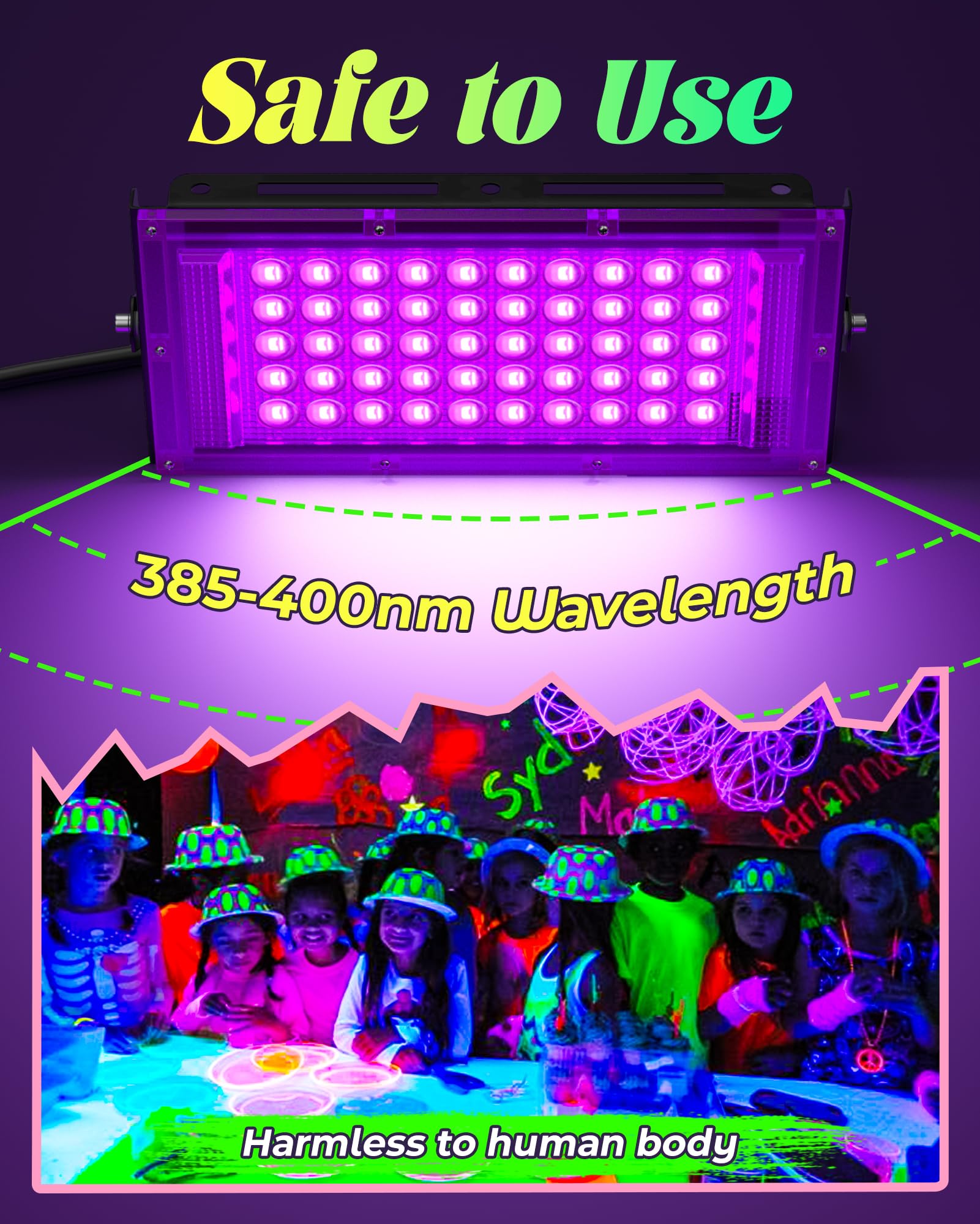 Linstaine black light IP66 waterproof housing enhances outdoor durability for years.