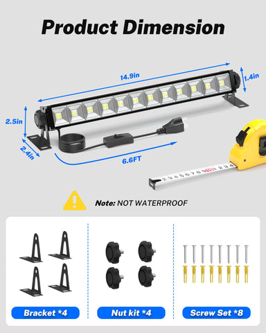 Linstaine ideal for garage or workshop lighting setups