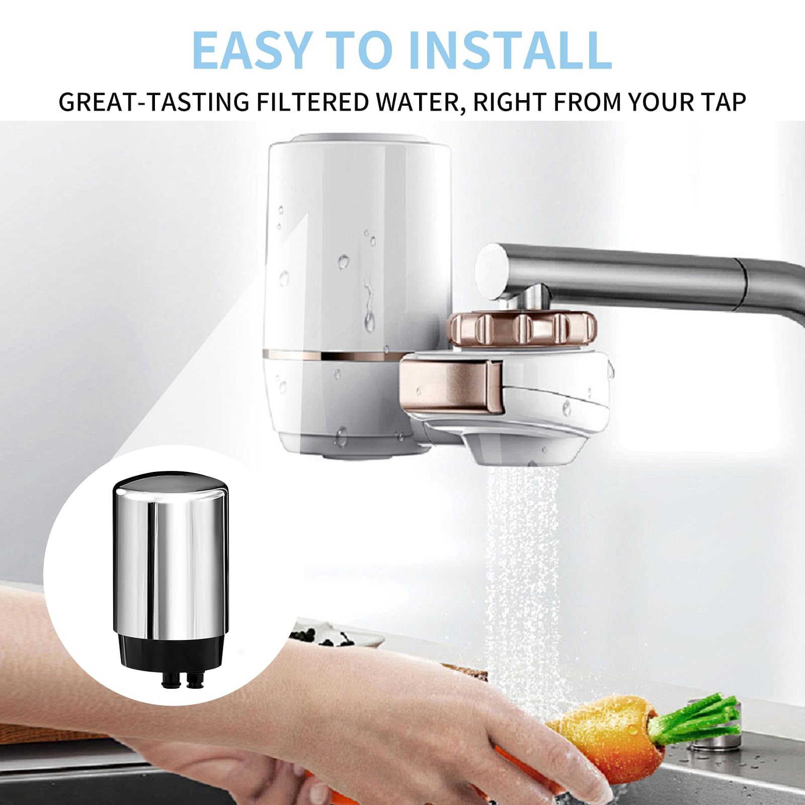 Linsuely Brita-compatible FR200 FF100 cartridges for reliable filtration.