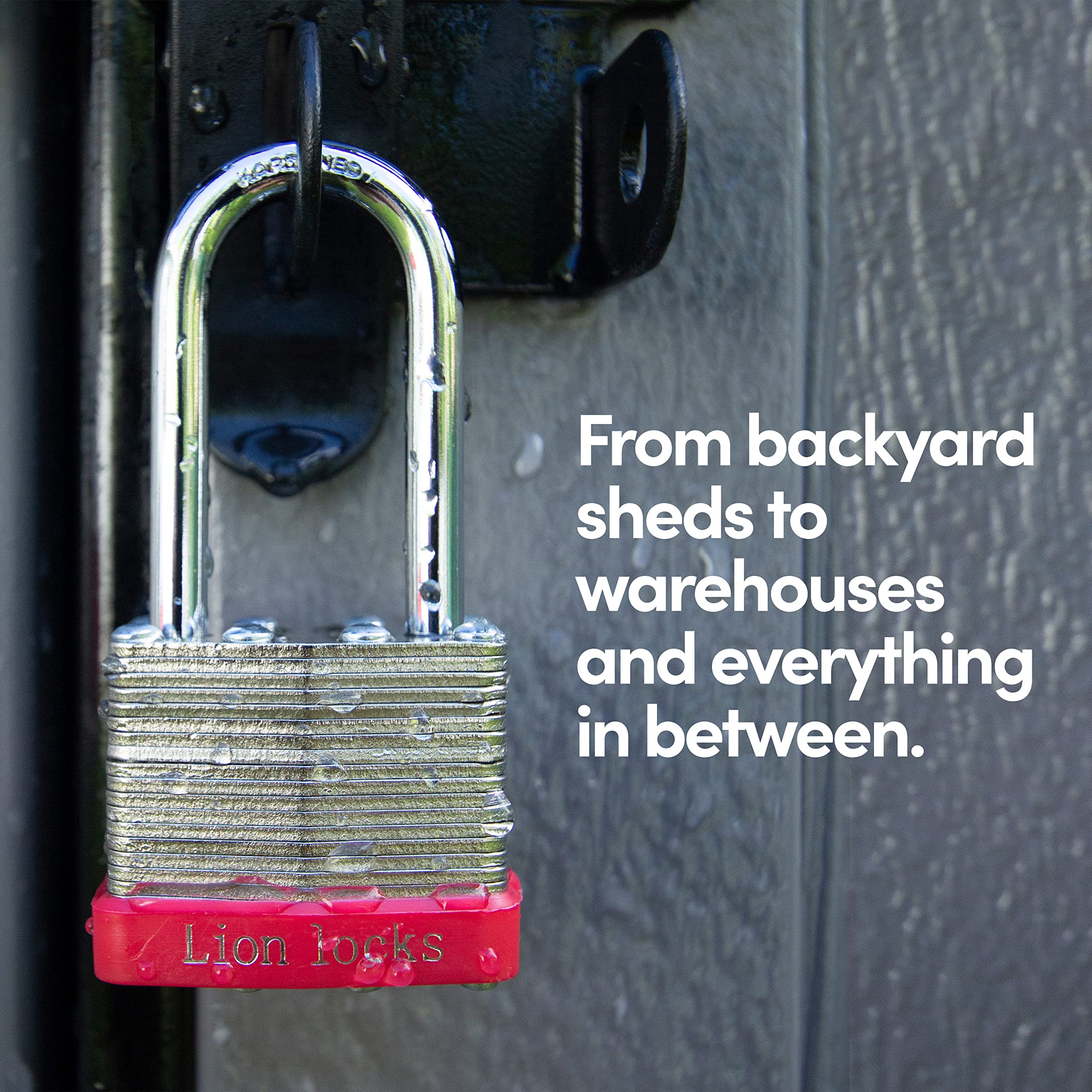 Close-up of the brass pin cylinder on a Lion Locks lock showing resistance to picking.
