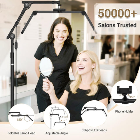 LIONVISON Foldable double arms save salon space.