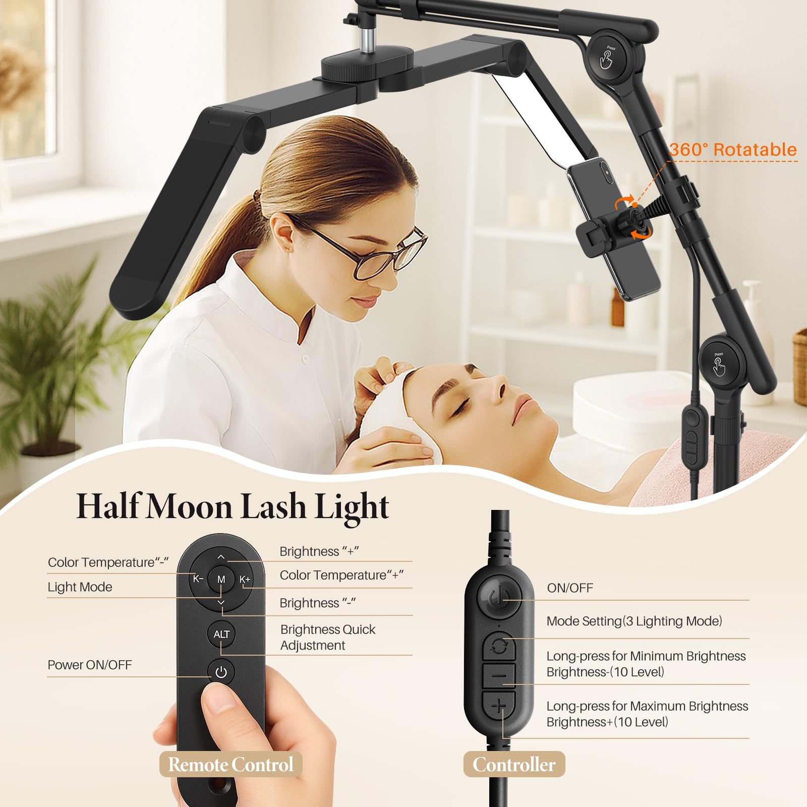 LIONVISON Height-adjustable stand adapts to workspace.