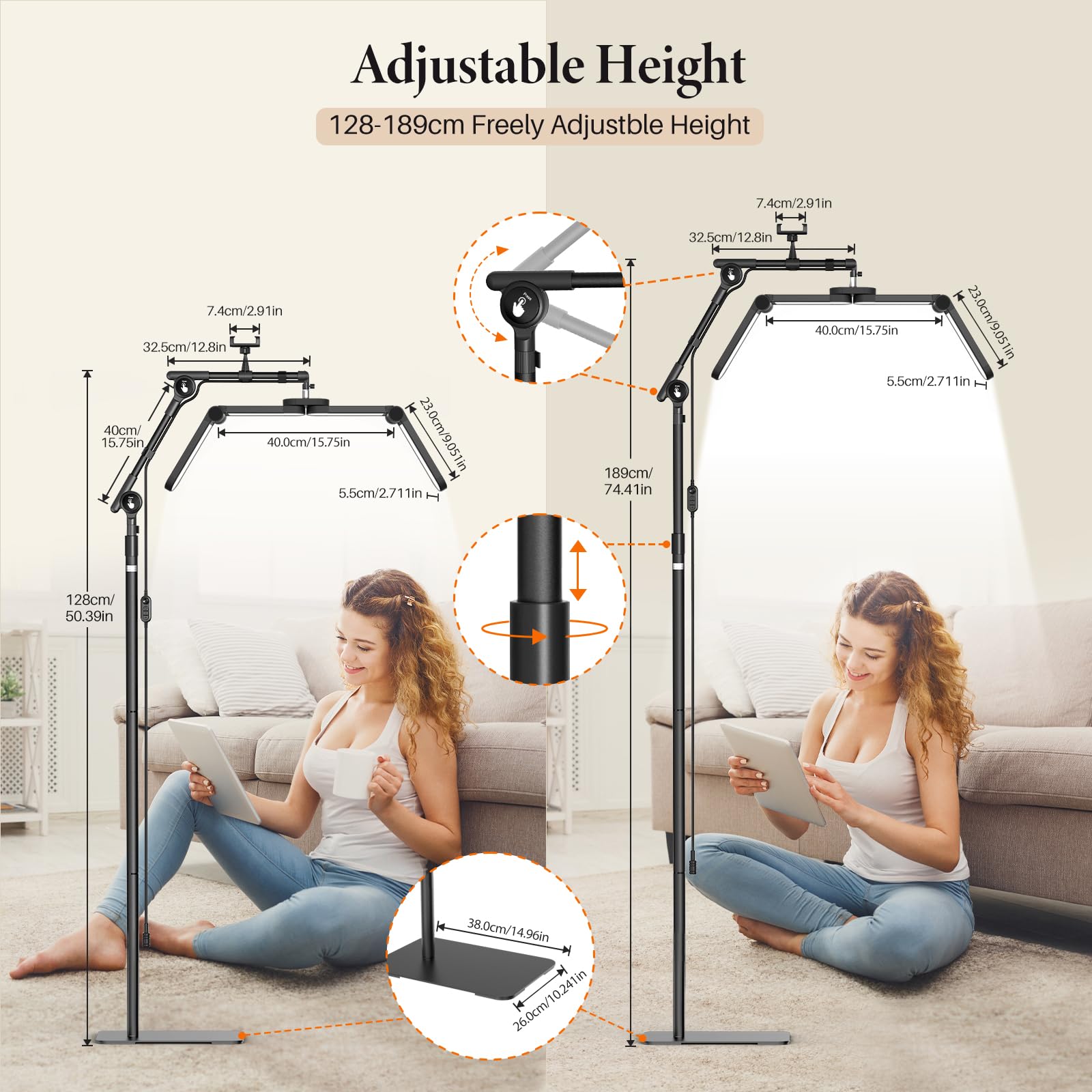 LIONVISON Black salon lamp with stable base.