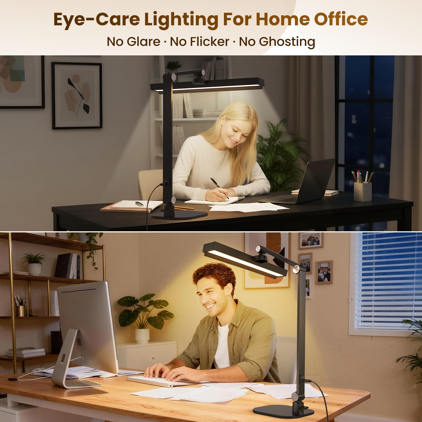 LIONVISON desk lamp with clamp base enables sturdy mounting anywhere