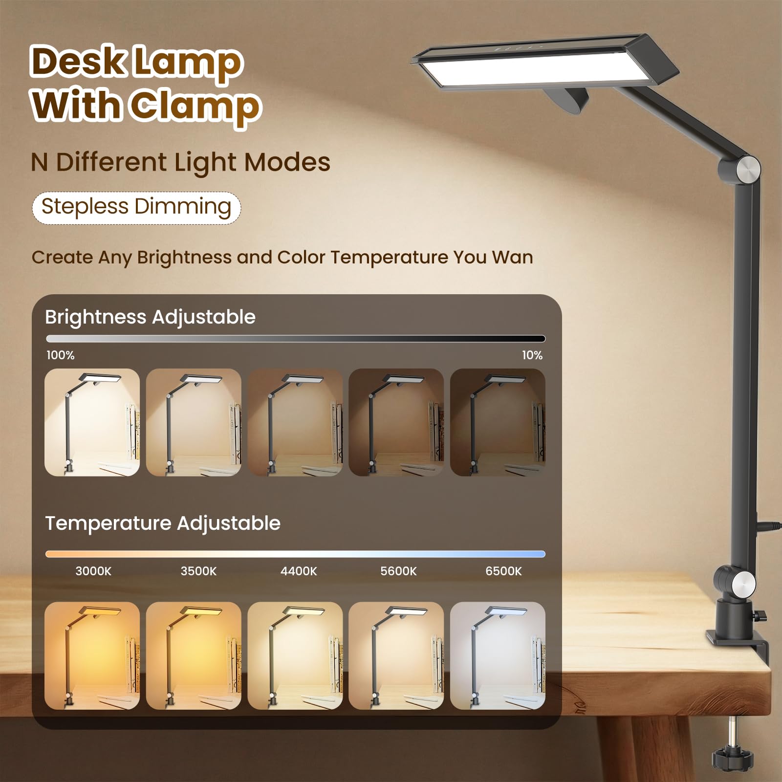 LIONVISON desk lamp memory function recalls your preferred settings