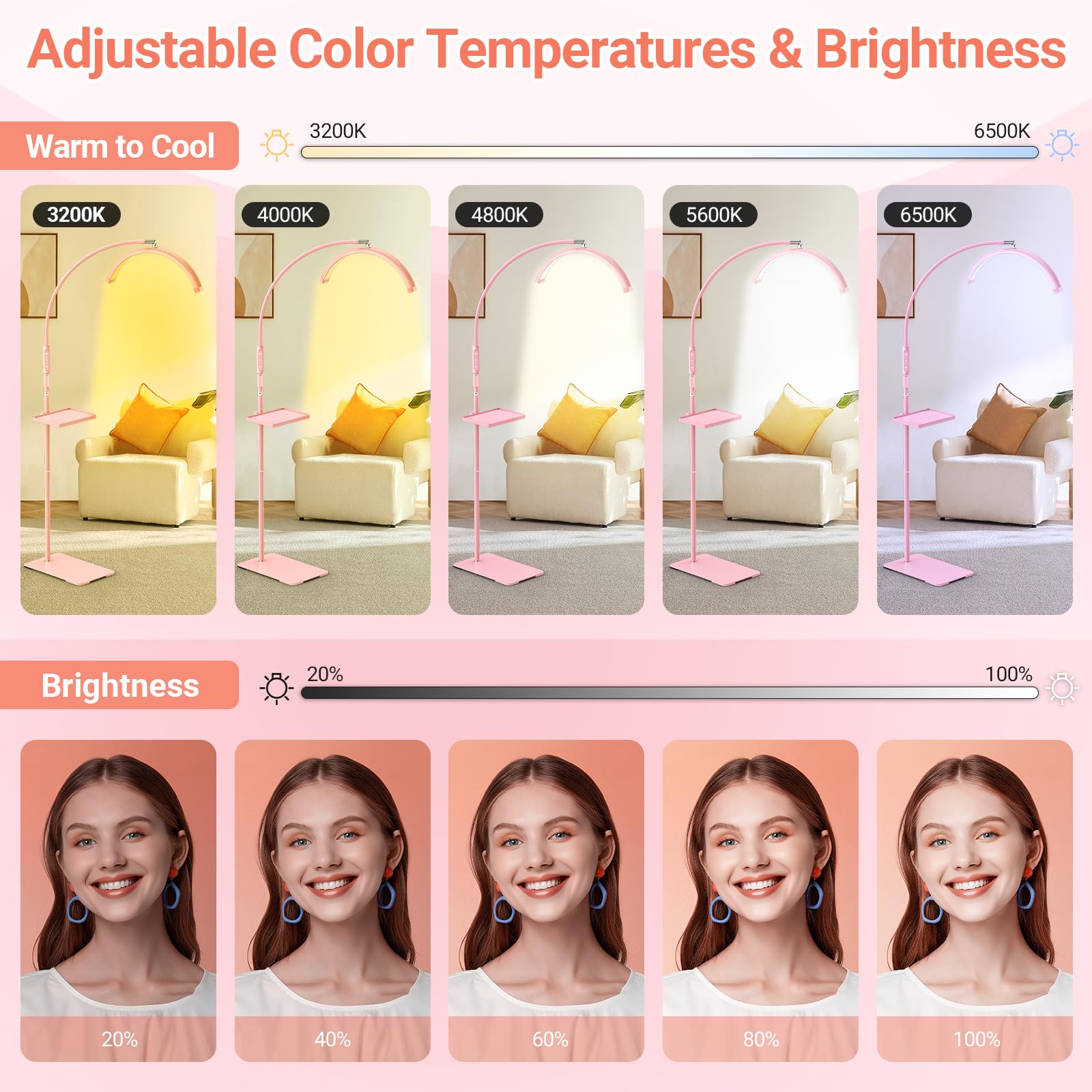 Gooseneck articulation of Lionvison lash light for 360° positioning