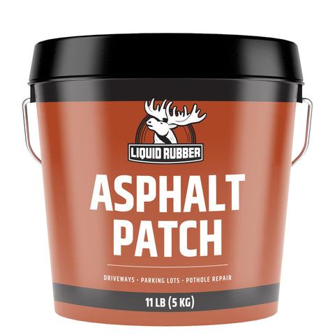 Liquid Rubber Asphalt Patch 11lb pail ready-to-use pothole repair for driveways.