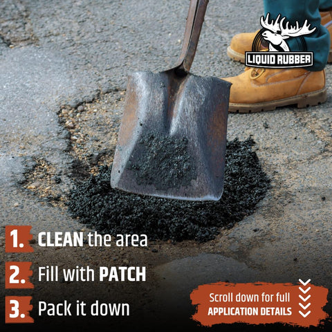 Easy cleanup with baby oil after patching using Liquid Rubber.