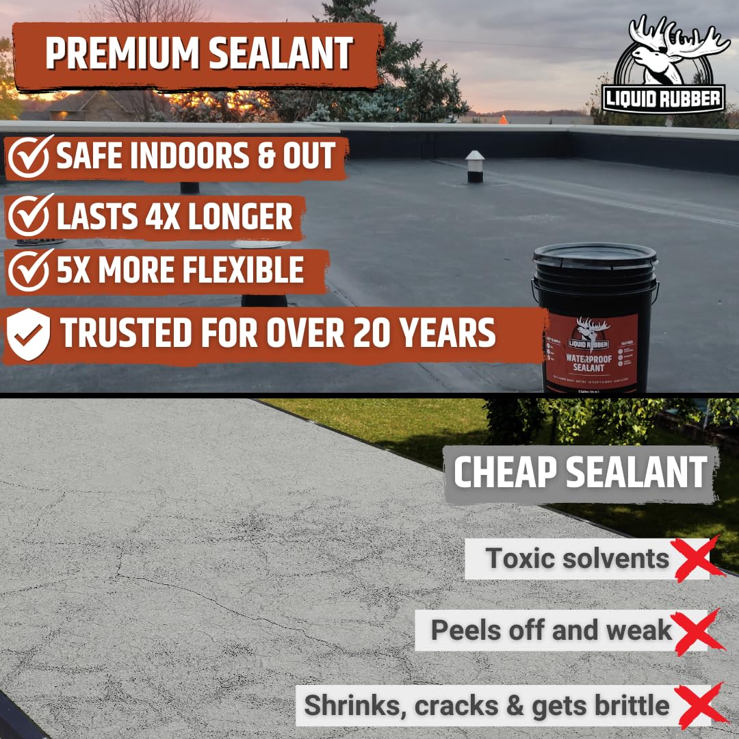 Liquid Rubber coats a low-slope roof with a seamless membrane