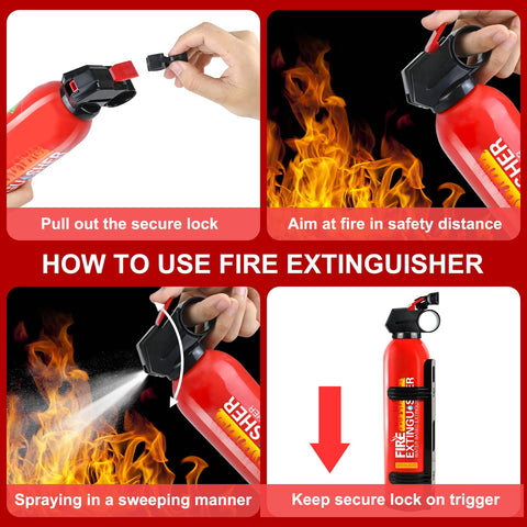 Lirches extinguisher offers simple operation with safety buckle.