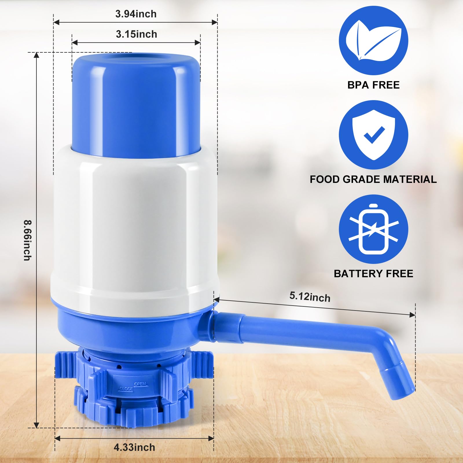 Protective spout cap keeps dust away when not in use