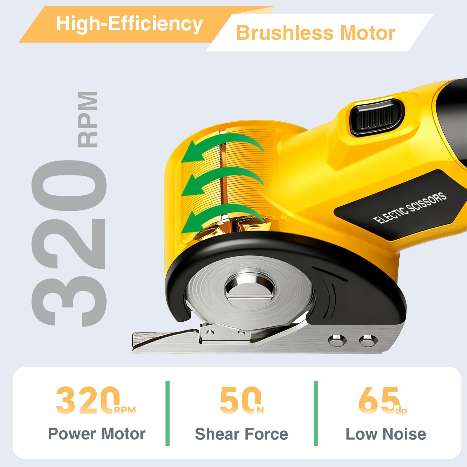 Lisaruq cordless electric scissors with LED light illuminating cutting area
