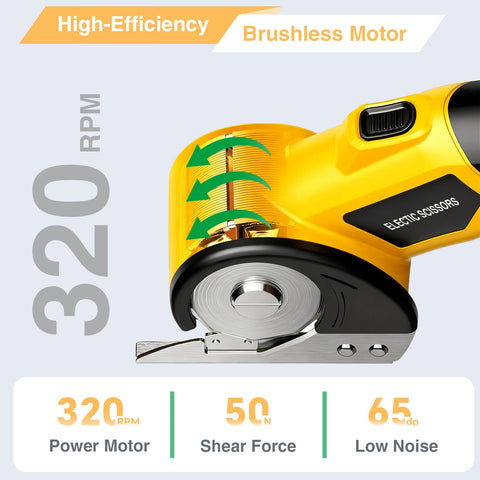 Lisaruq cordless electric scissors with LED light illuminating cutting area