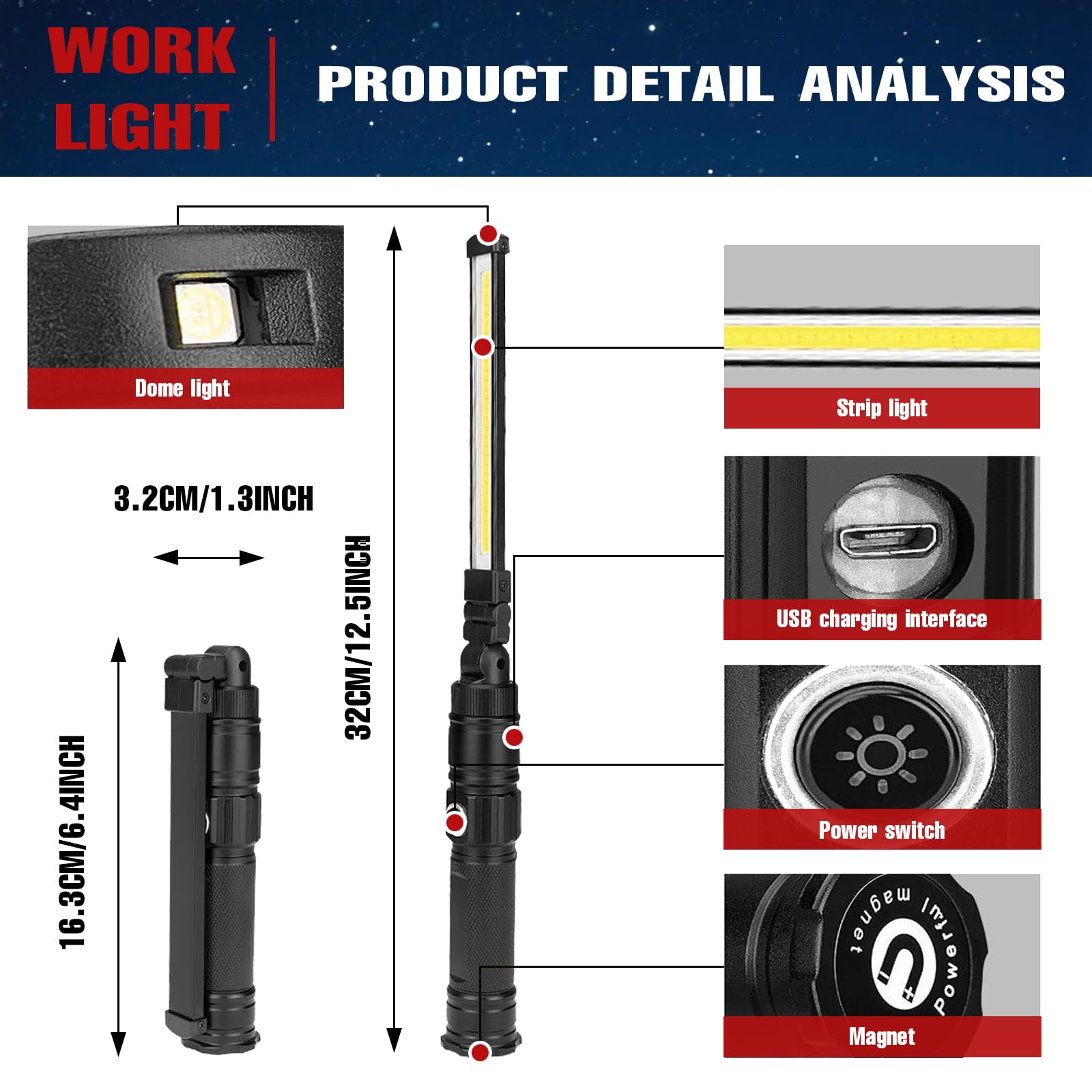 Lisaruq foldable compact flashlight designed for easy portability