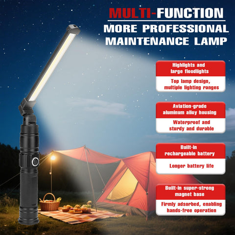 Lisaruq magnetic base work light attached to metal surfaces for steady work