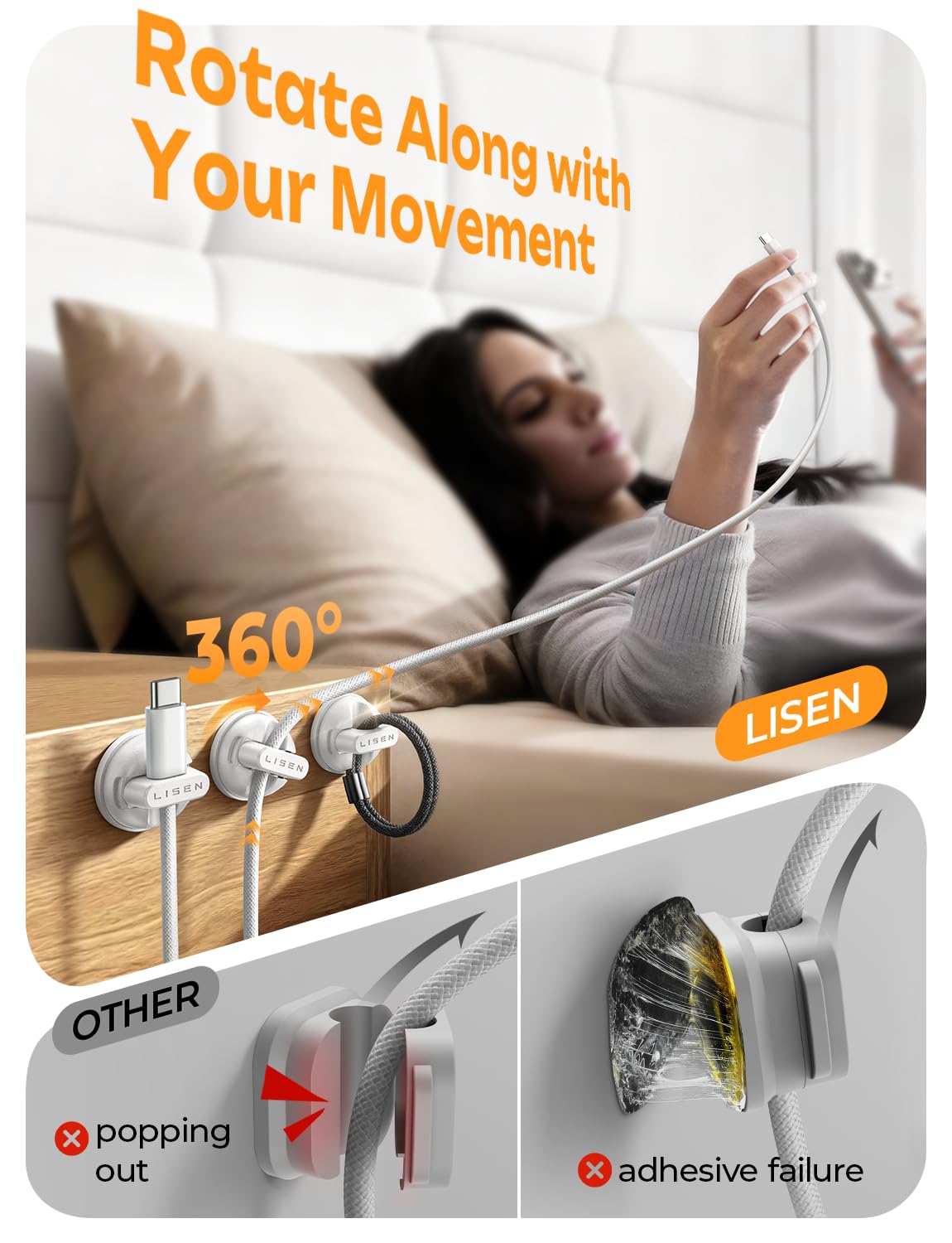 LISEN magnetic lock supports one-handed cord access in busy workspaces.