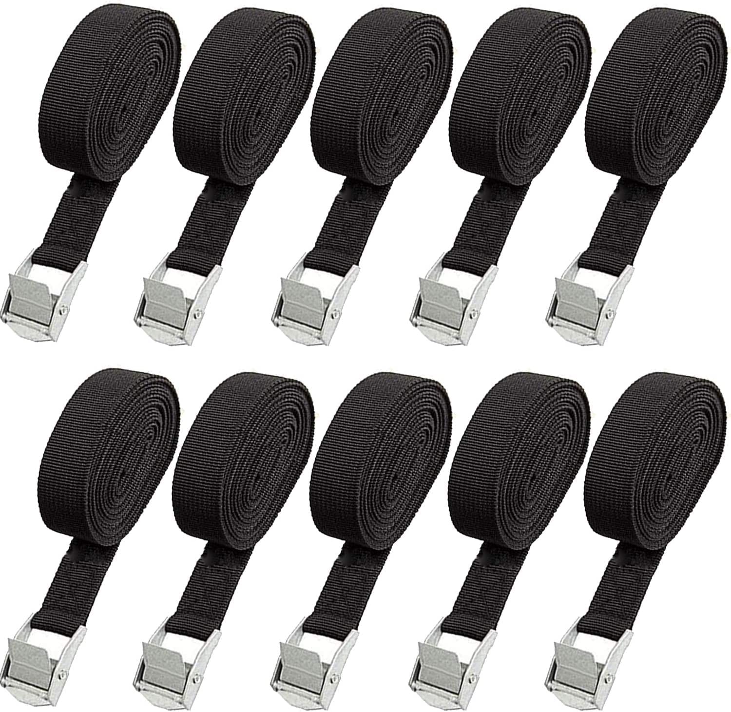 LISHINE 10-pack lashing straps with cam buckle for secure cargo