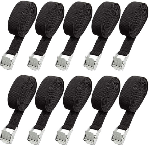 LISHINE 10-pack lashing straps with cam buckle for secure cargo