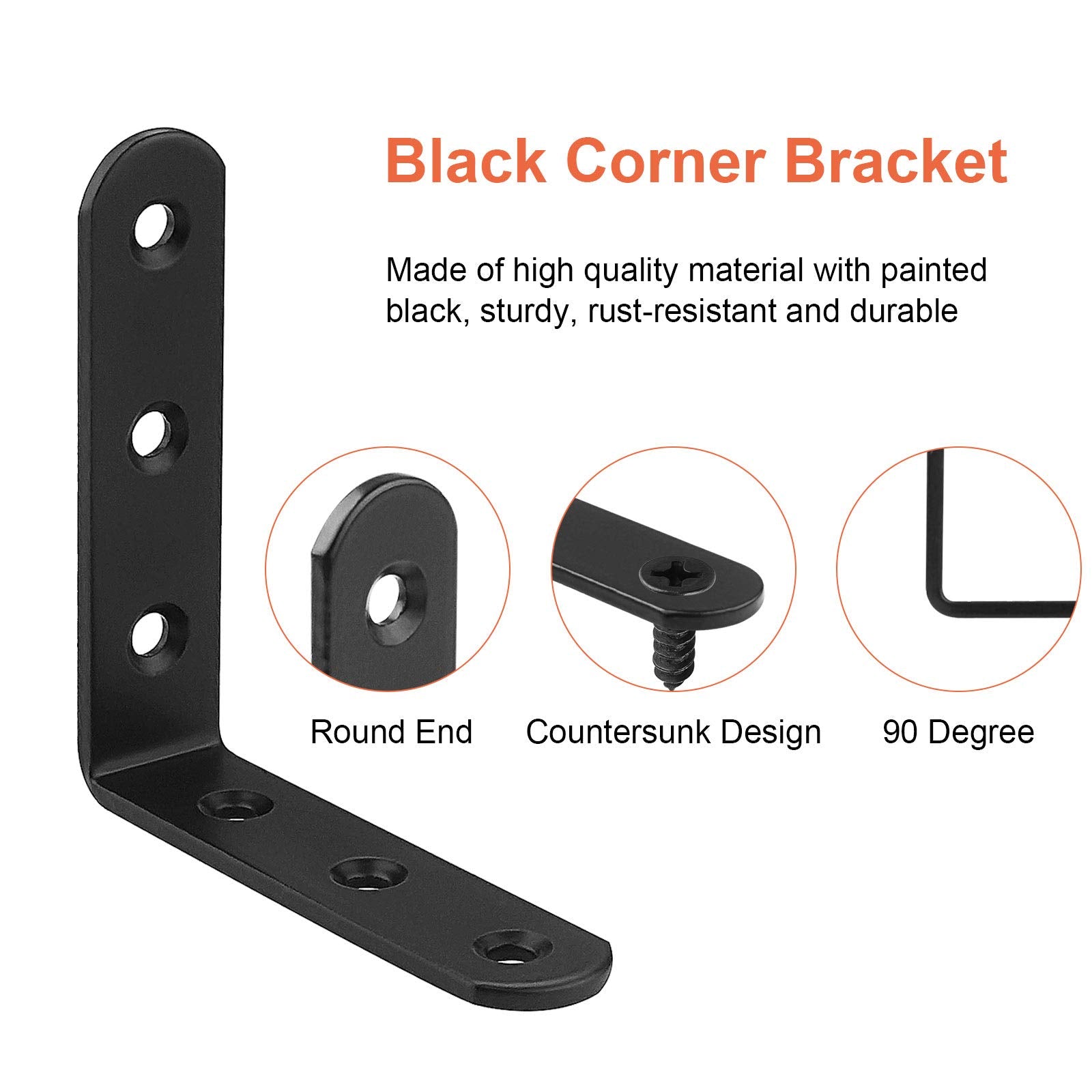 LISHINE 16-piece pack of 4x4 brackets enhances furniture stability and add-on support.