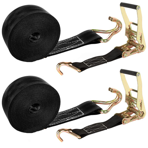 LISHINE 2-inch ratchet strap front view showing sturdy construction for secure cargo.