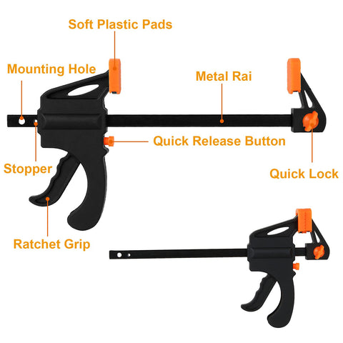 LISHINE clamp provides up to 65 lbs of squeezing force for light-duty tasks