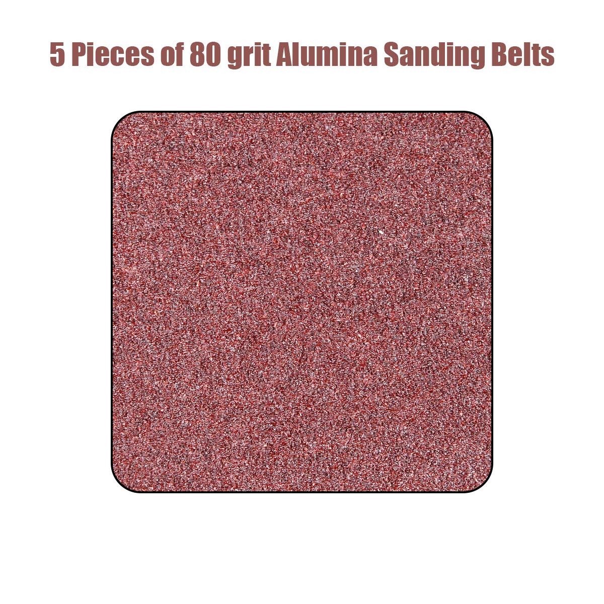 LISHINE 80-grit sanding belts pack for durable, continuous project work.