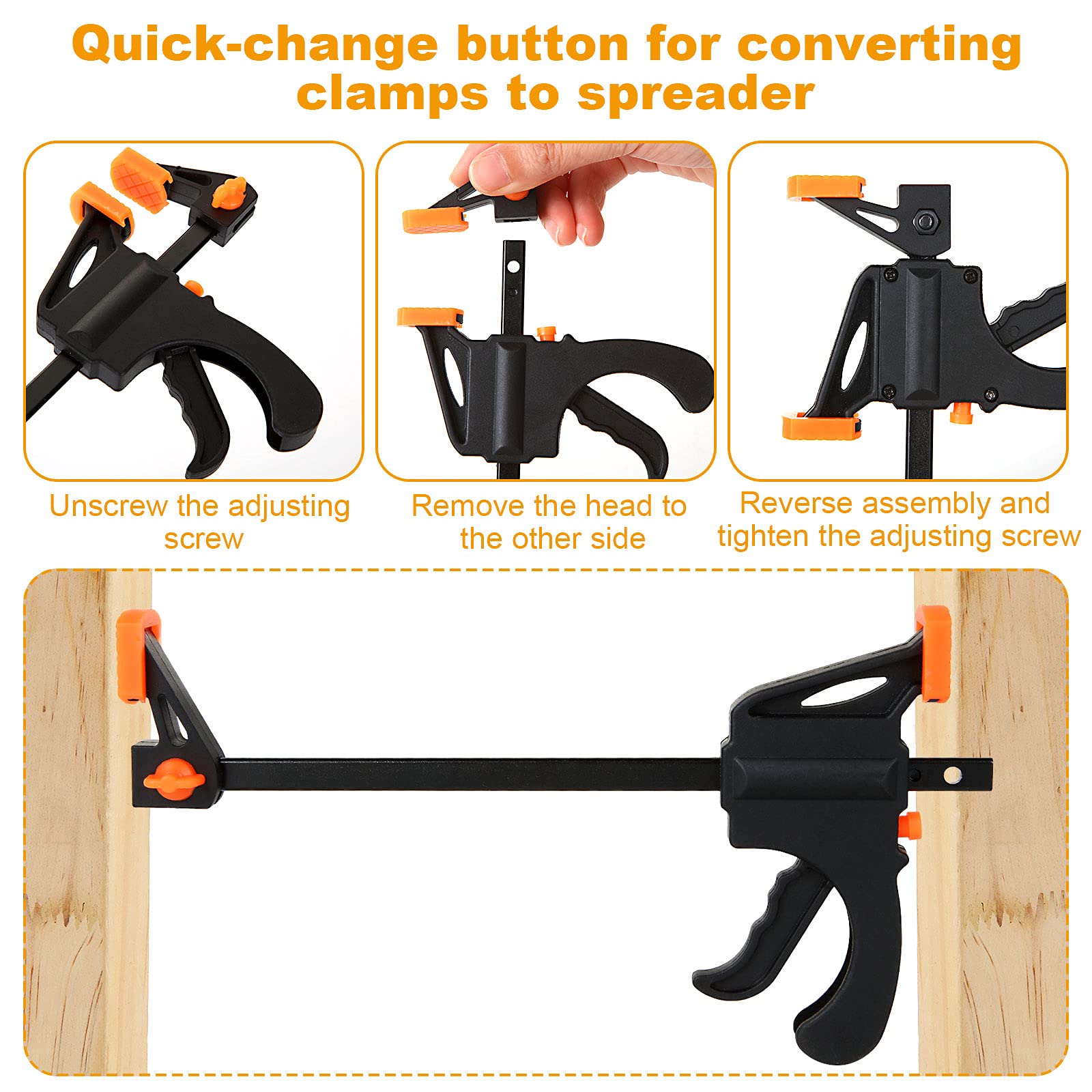 LISHINE clamp converts to spreader for gap adjustments
