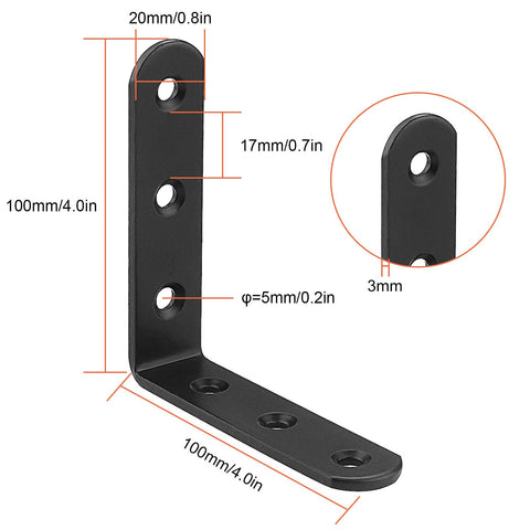 LISHINE corner bracket with countersunk holes for flush screw heads and clean finish.