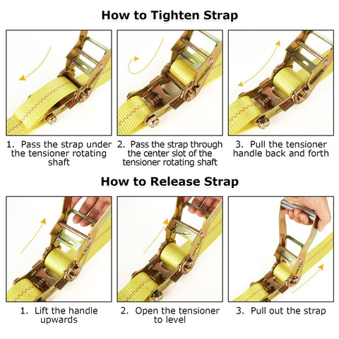 LISHINE ratchet strap compatible with E-track and D-ring anchors