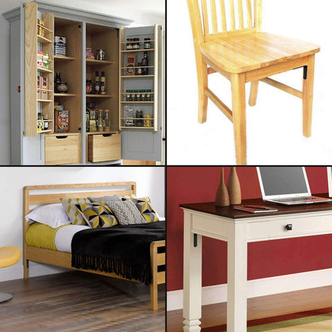 LISHINE 4-inch brackets pair with DIY projects like shelves beds and tables.