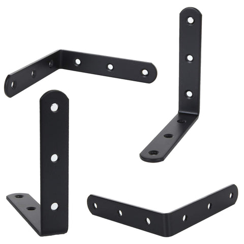 LISHINE heavy-duty L-bracket strengthens shelves and cabinets with sturdy cast-iron reliability.