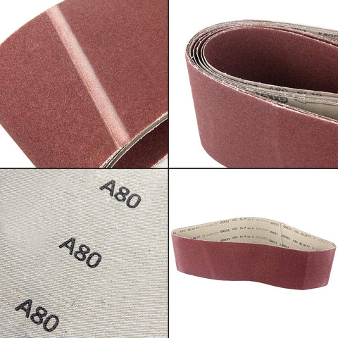 LISHINE 80 grit belts suited for heavy grinding and deburring tasks.