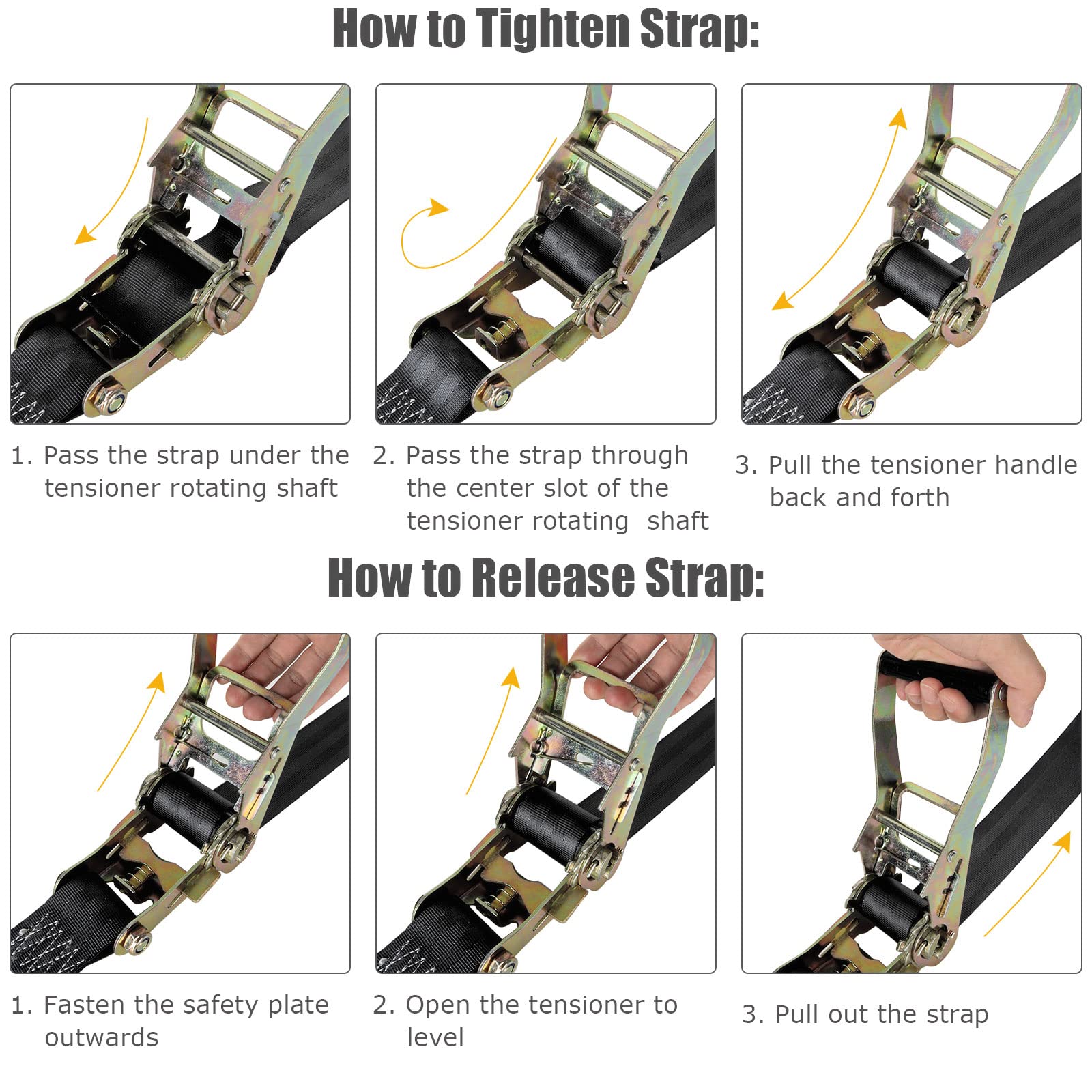 LISHINE strap securing cargo on a truck trailer.