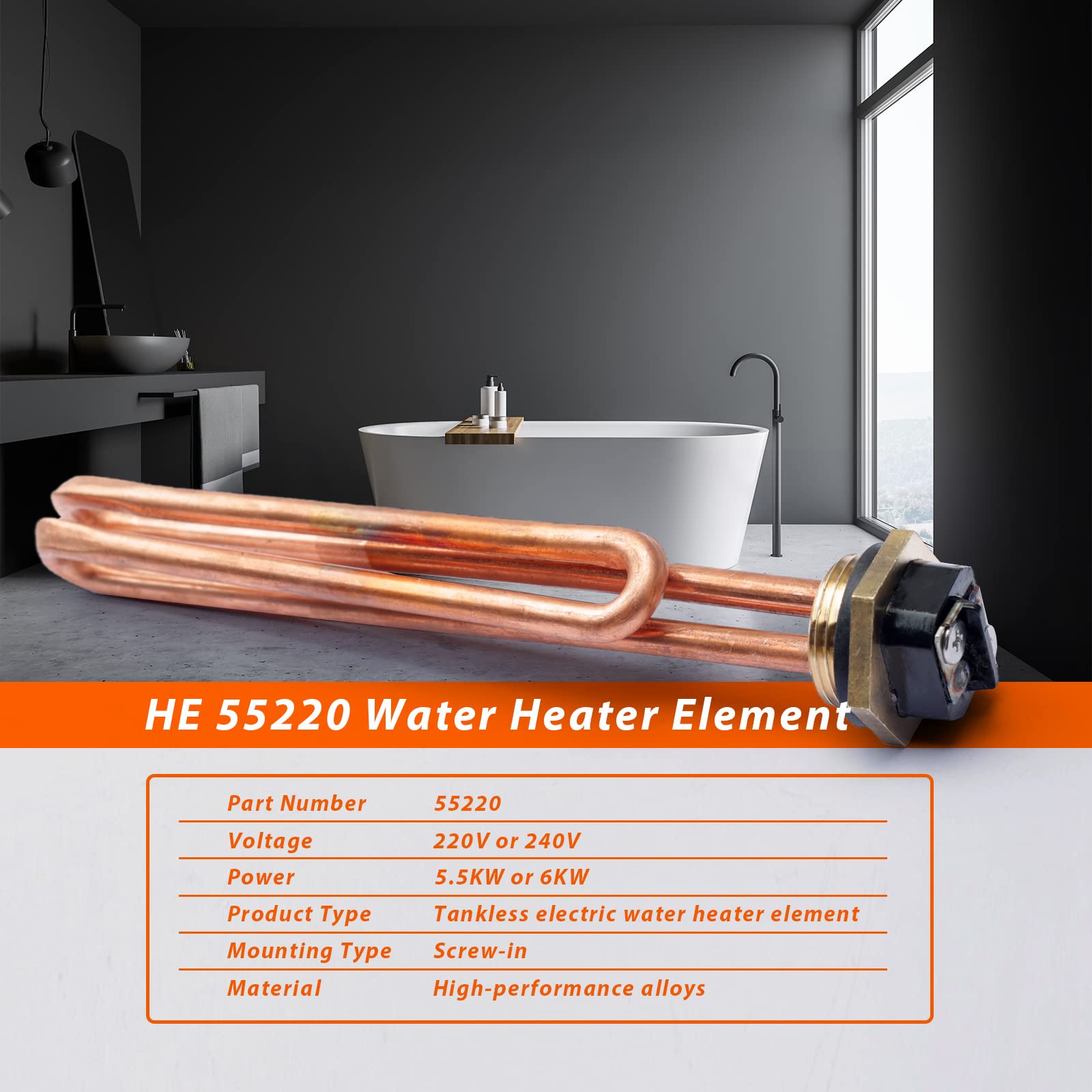 Lisnhlin 55220 copper alloy core close-up highlighting durability.
