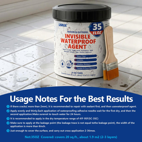 LISRUX dries within 24-48 hours on treated surfaces.