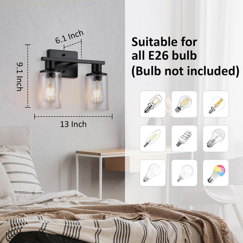 Litaddscen matte black vanity light highlights bathrooms with industrial charm